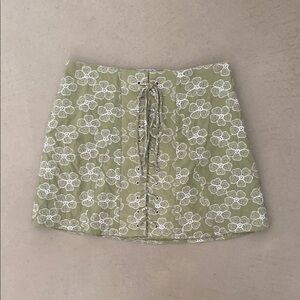 Floral Green Skirt